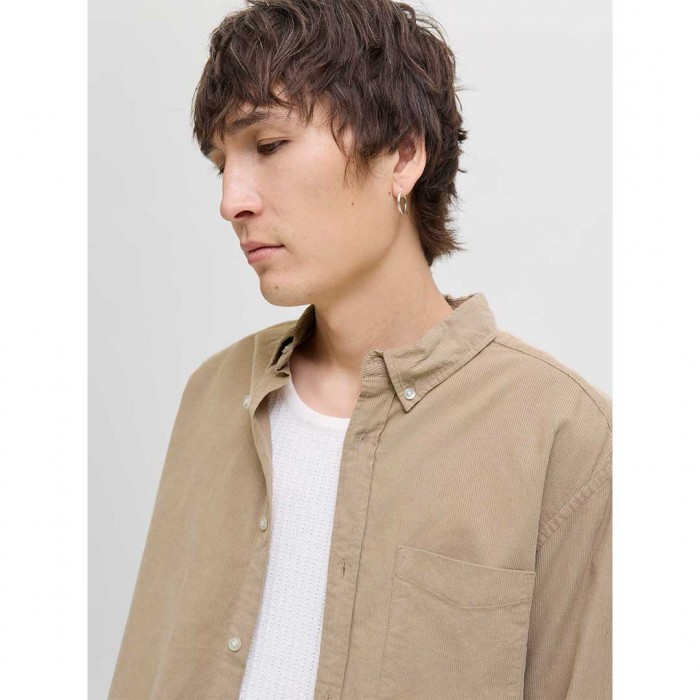JACK & JONES JJECLASSIC CORD SHIRT L/S SN BEIGE
