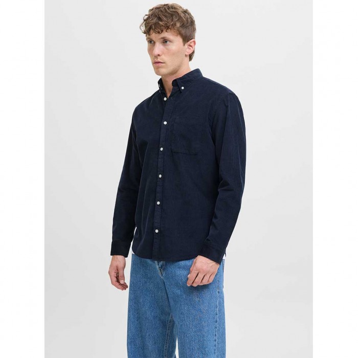 JACK & JONES JJECLASSIC CORD SHIRT L/S SN DARK BLUE