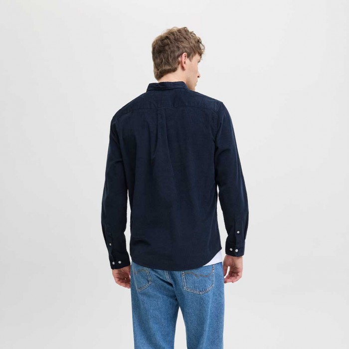 JACK & JONES JJECLASSIC CORD SHIRT L/S SN DARK BLUE