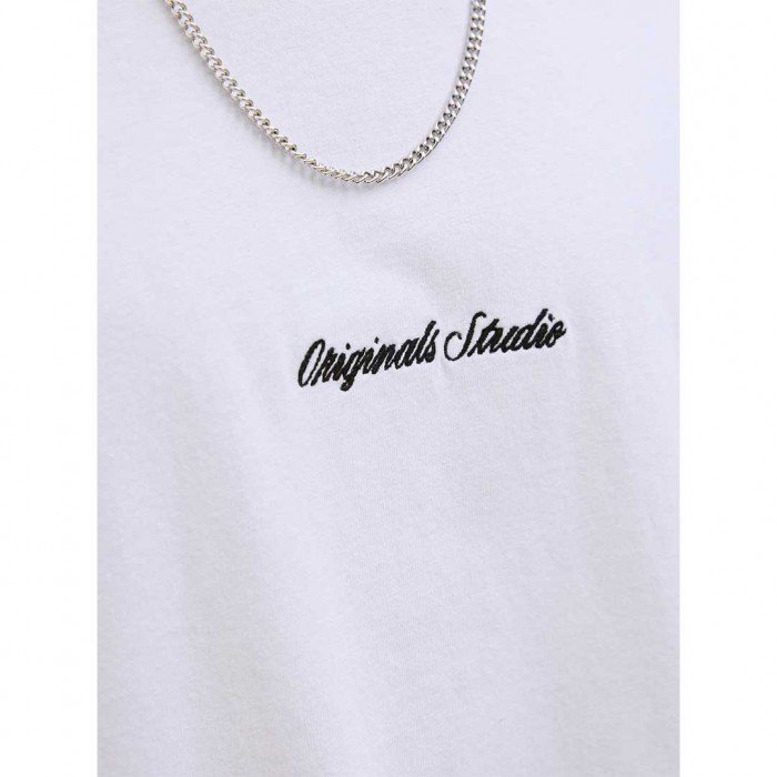 JACK & JONES JORNORREBRO EMB TEE LS CREW NECK WHITE
