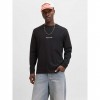 JACK & JONES JORNORREBRO EMB TEE LS CREW NECK BLACK JACK & JONES JORNORREBRO EMB TEE LS CREW NECK BLACK