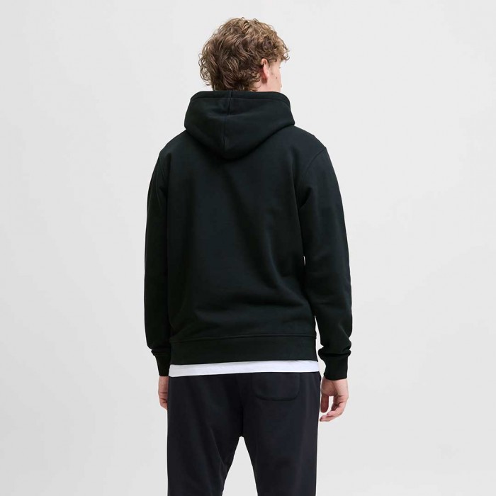 JACK & JONES  JJESOHO SWEAT HOOD NOOS BLACK