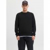 JACK & JONES JCOTIER KNIT CREW NECK BLACK