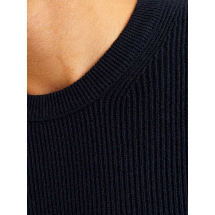 JACK & JONES JJEPERFECT KNIT CREW NECK LN DARK BLUE