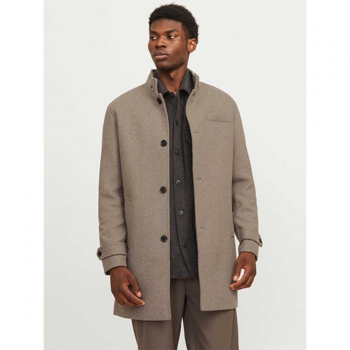 JACK & JONES  JJEMELTON WOOL BLEND COAT SN BEIGE