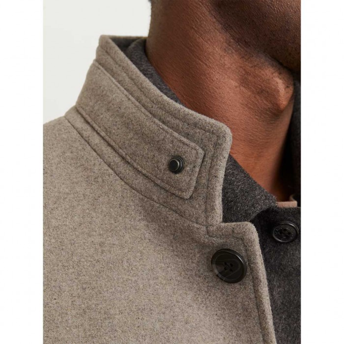 JACK & JONES  JJEMELTON WOOL BLEND COAT SN BEIGE