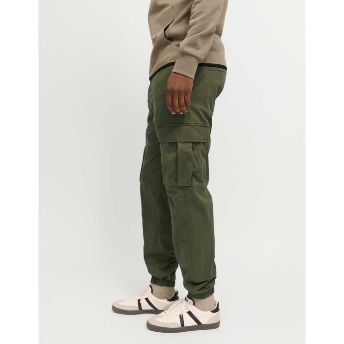 JACK & JONES  JPSTKANE JONNIE CUFFED CARGO RET GREEN