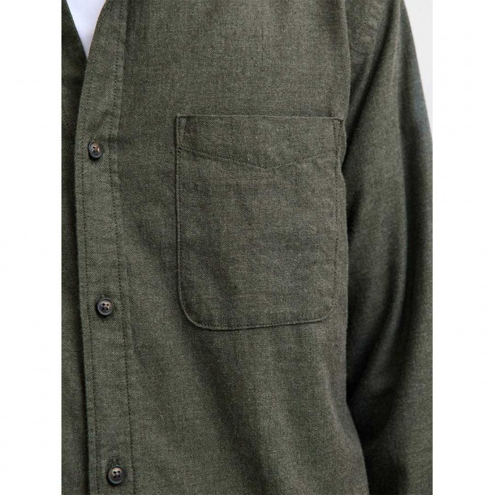 JACK & JONES JJECLASSIC MELANGE SHIRT L/S NOOS GREEN