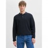 JACK & JONES JJEGEORGE KNIT POLO LS SN BLUE JACK & JONES JJEGEORGE KNIT POLO LS SN BLUE