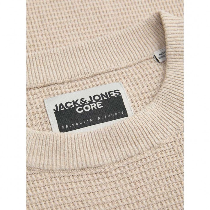 JACK & JONES JCOTIER KNIT CREW NECK BEIGE