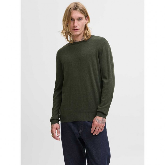 JACK & JONES JJEEMIL KNIT CREW NECK NOOS GREEN