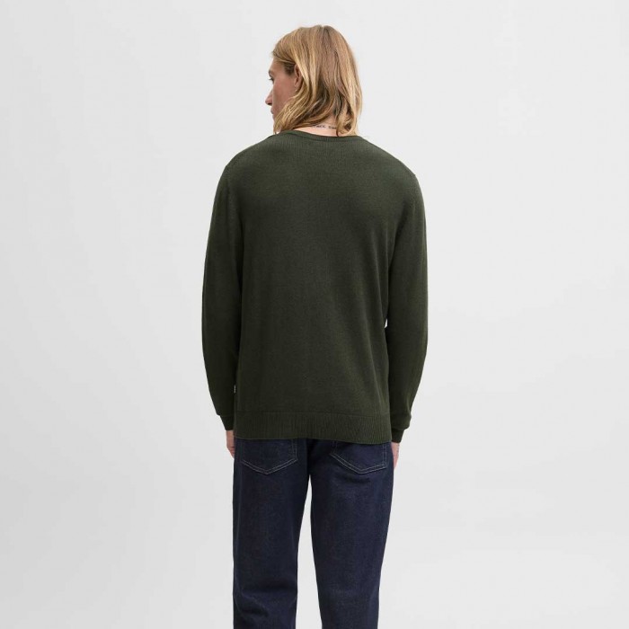 JACK & JONES JJEEMIL KNIT CREW NECK NOOS GREEN