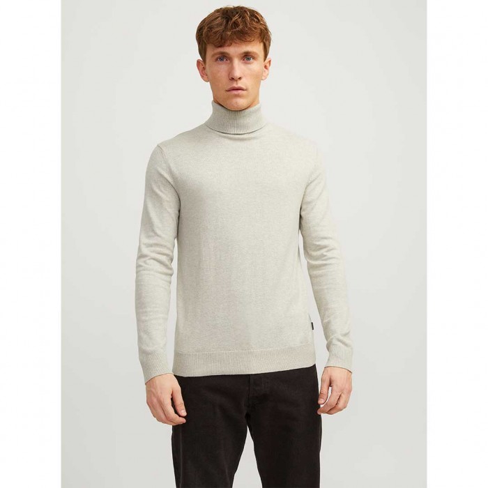 JACK & JONES JJEEMIL KNIT ROLL NECK NOOS ECRU