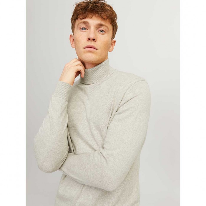 JACK & JONES JJEEMIL KNIT ROLL NECK NOOS ECRU