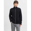 JACK & JONES JJEPERFECT KNIT ZIP CARDIGAN SN BLACK JACK & JONES JJEPERFECT KNIT ZIP CARDIGAN SN BLACK