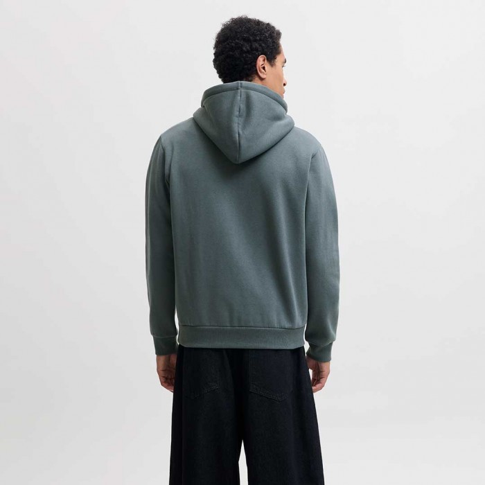 JACK & JONES  JJEBRADLEY SWEAT ZIP HOOD NOOS DARK GRAY