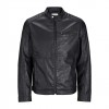 JACK & JONES  JCODYLAN PU BIKER JACKET NOOS BLACK