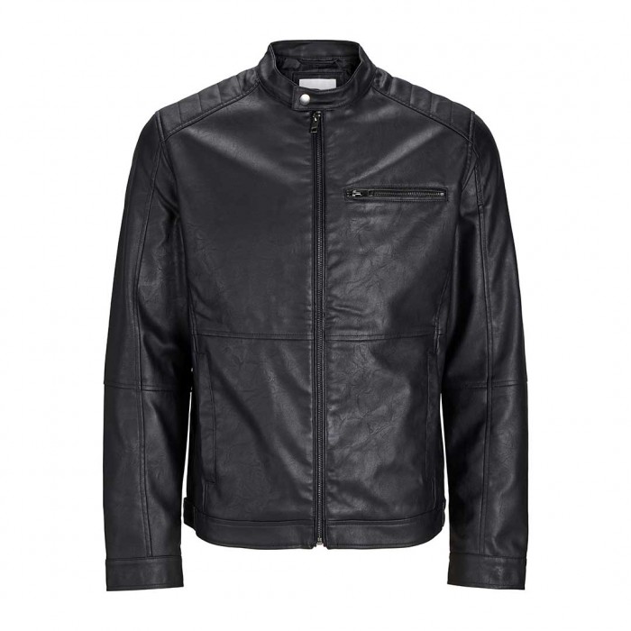 JACK & JONES  JCODYLAN PU BIKER JACKET NOOS BLACK