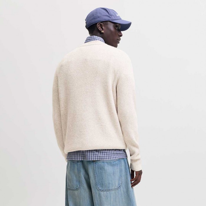JACK & JONES  JORFREDERIKSBERG OLLIE KNIT CREW NECK WHITE