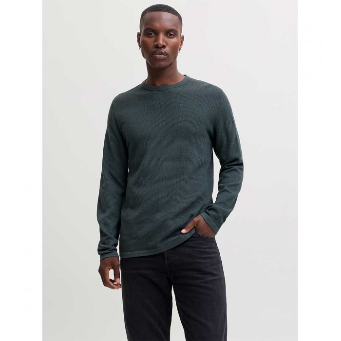 JACK & JONES JJAUSTIN KNIT CREW NECK DARK GRAY