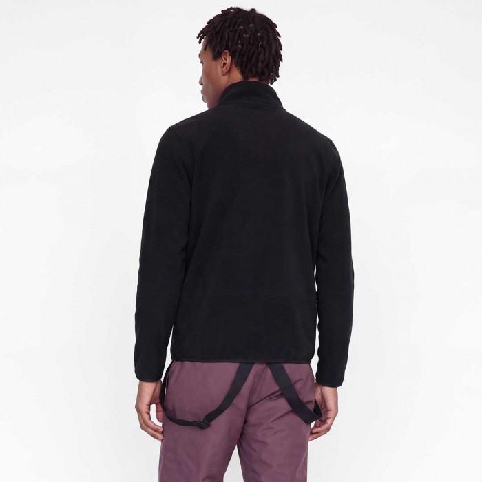 JACK & JONES  JJSTIGNES HIGH NECK HALF ZIP BLACK
