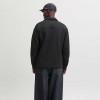 JACK & JONES JCOFUSION JERSEY WAFFLE OVERSHIRT BLACK