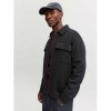 JACK & JONES JCOFUSION JERSEY WAFFLE OVERSHIRT BLACK