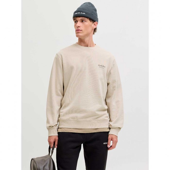 JACK & JONES  JJEARCHIVE GRAPHIC SWEAT CREW NECK NOOS BEIGE