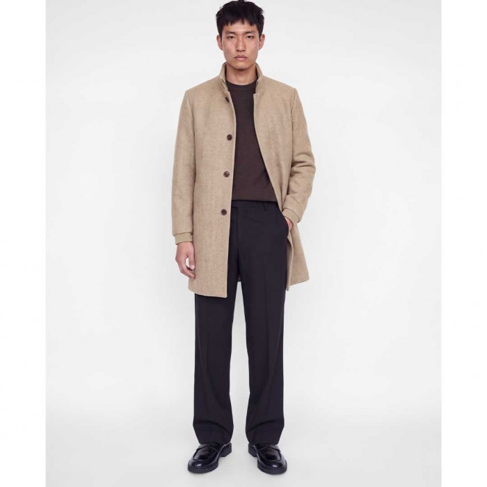 JACK & JONES JJEMELTON WOOL BLEND COAT AW26 SN BEIGE