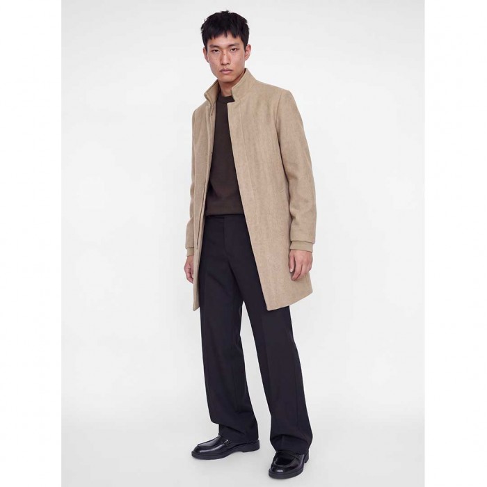 JACK & JONES JJEMELTON WOOL BLEND COAT AW26 SN BEIGE