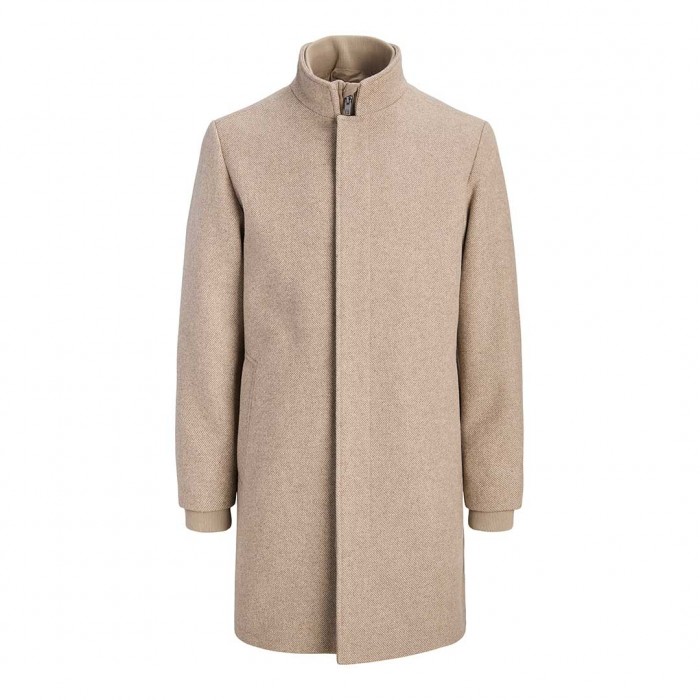 JACK & JONES JJEMELTON WOOL BLEND COAT AW26 SN BEIGE