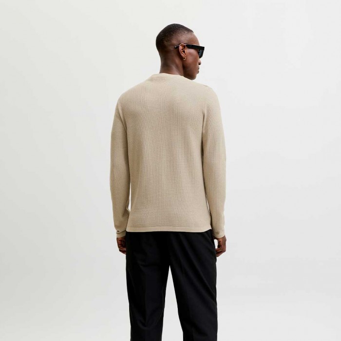 JACK & JONES JJAUSTIN KNIT CREW NECK NOOS ECRU