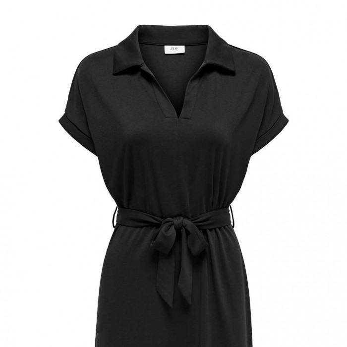 JDY JDYHAZEL S/S MODAL BELT DRESS JRS BLACK