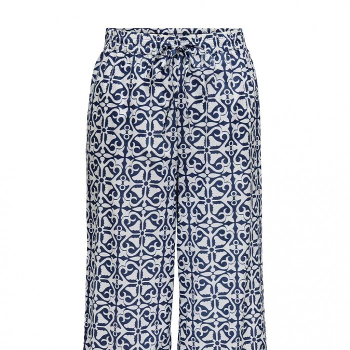 JDY JDYANNA MW WIDE PANT WVN BLUE/WHITE