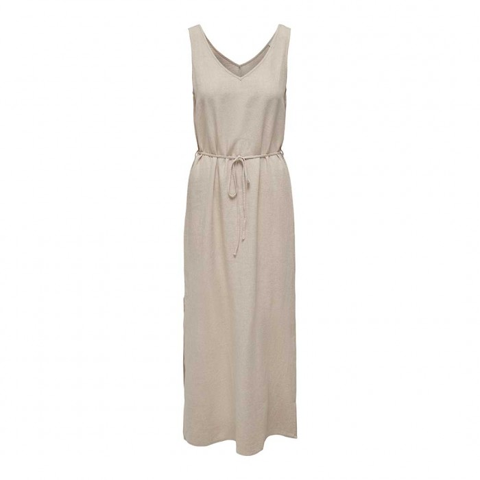 JDY JDYSAY S/L LINEN MAXI TIE DRESS WVN DIA BEIGE