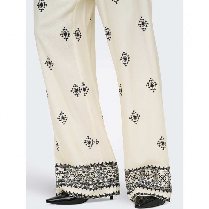 JDY JDYMAGGIE LIFE MW WIDE PANT WVN WHITE
