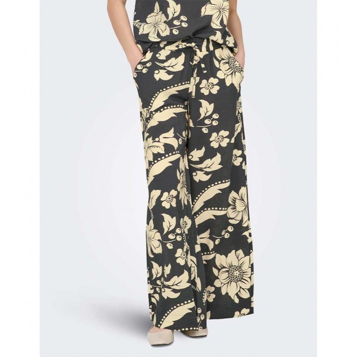 JDY JDYTROYA LIFE MW PALAZZO PANT WVN DIA GREY