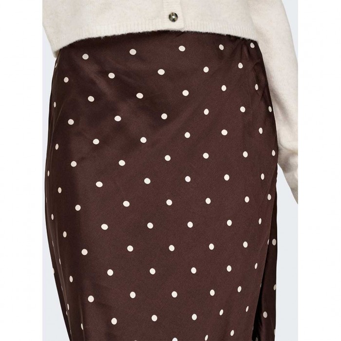 JDY JDYHAILEY SATIN MW MIDI SKIRT WVN EXP BROWN