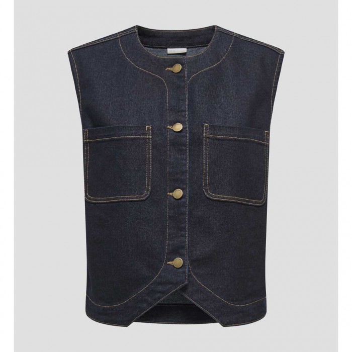 JDY WOMAN JEAN VEST BLUE