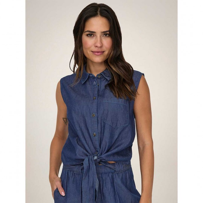 JDY JDYKAI S/L SHIRT WVN DIA BLUE