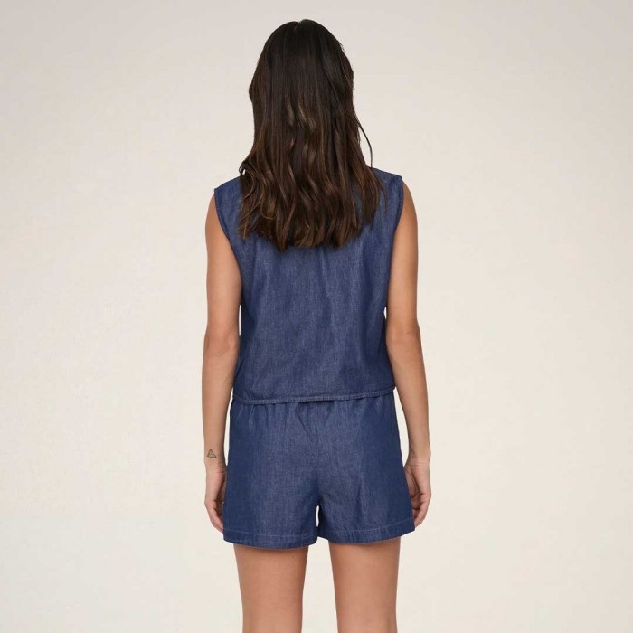 JDY JDYKAI S/L SHIRT WVN DIA BLUE