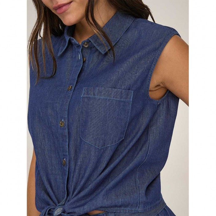 JDY JDYKAI S/L SHIRT WVN DIA BLUE