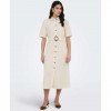 JDY JDYMILAN LINEN S/S MIDI DRESS WVN ECRU