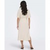 JDY JDYMILAN LINEN S/S MIDI DRESS WVN ECRU