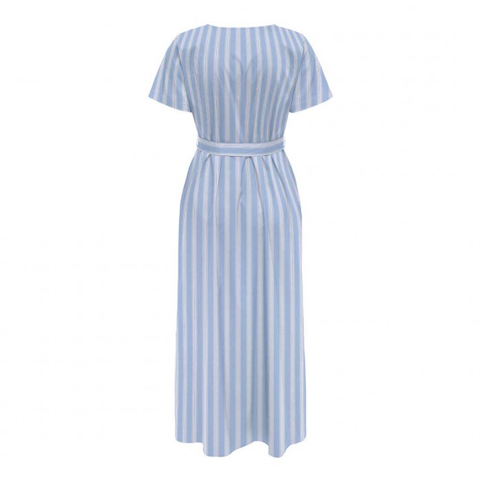 JDY JDYMIO S/S MAXI SHIRT DRESS WVN DIA BLUE