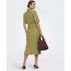 JDY JDYMILAN LINEN S/S MIDI DRESS WVN OLIVE JDY JDYMILAN LINEN S/S MIDI DRESS WVN OLIVE