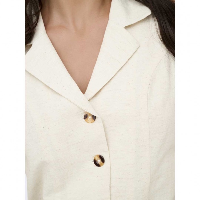 JDY JDYMILAN LINEN S/L WAISTCOAT WVN NOOS ECRU