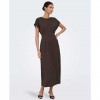 JDY JDYREBEKKA LIFE S/S MIDI DRESS JRS BROWN