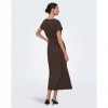 JDY JDYREBEKKA LIFE S/S MIDI DRESS JRS BROWN