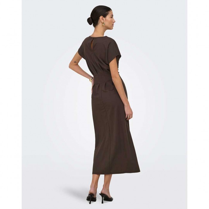 JDY JDYREBEKKA LIFE S/S MIDI DRESS JRS BROWN